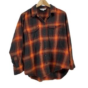 Old Navy Womens The Boyfriend Shirt Evermore Swiftie Button Down Shirt size LP